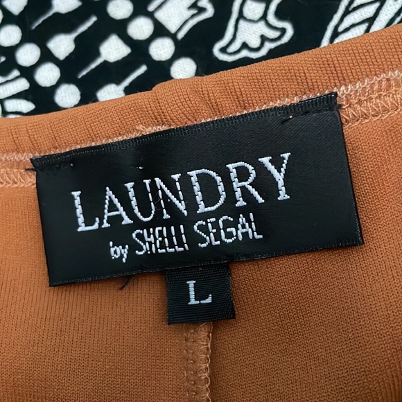 LAUNDRY BY SHELLI SEGAL NUTMEG NYLON SPANDEX TOP AND PANTS - Picture 5 of 14